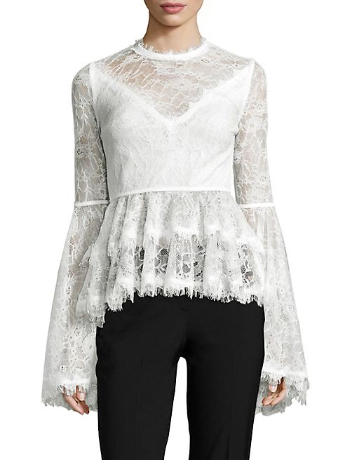 Misha Collection - Brandy Peplum Lace Top