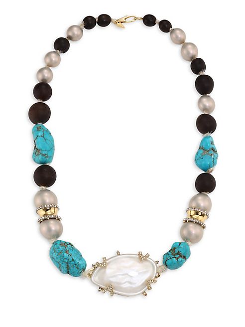 Alexis Bittar - Lucite Short Multi-Beaded Liquid Silk Strand Necklace