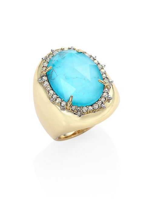 Alexis Bittar - Elements Turquoise & Crystal Ring