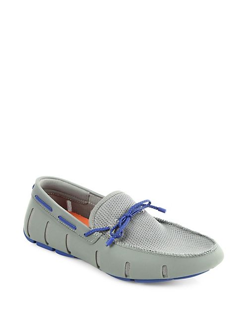 Swims - Braided Lace Up Loafers