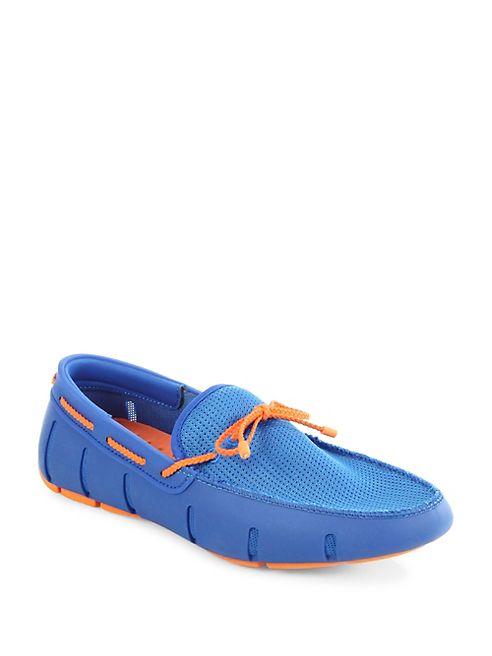 Swims - Braided Lace-Up Loafers