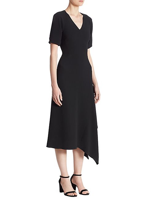 Victoria Beckham - Draped V-Neck Midi Dress