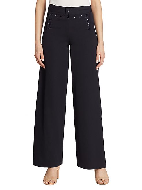 Ralph Lauren Collection - Iconic Ashley Wide-Leg Wool Sailor Pants