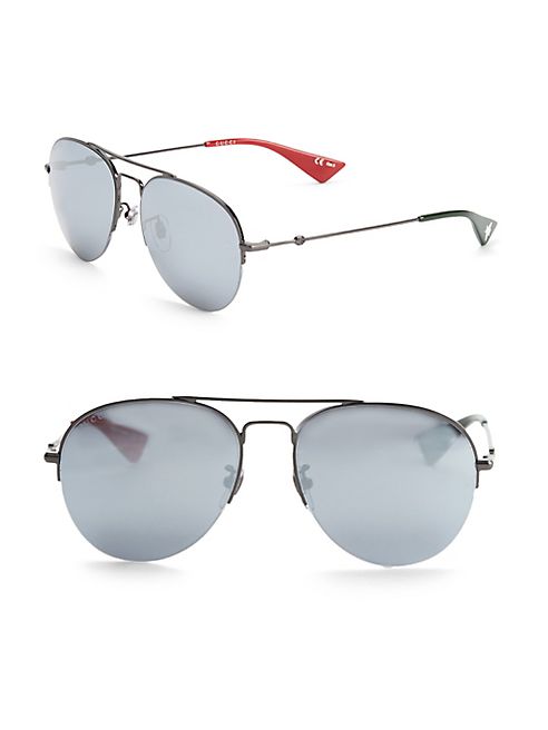 Gucci - 56MM Aviator Sunglasses