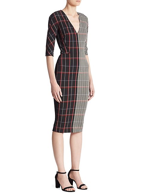 Victoria Beckham - Checked Wool Dress