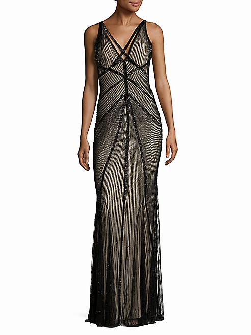 Rachel Gilbert - Lucy Embellished V-Back Gown