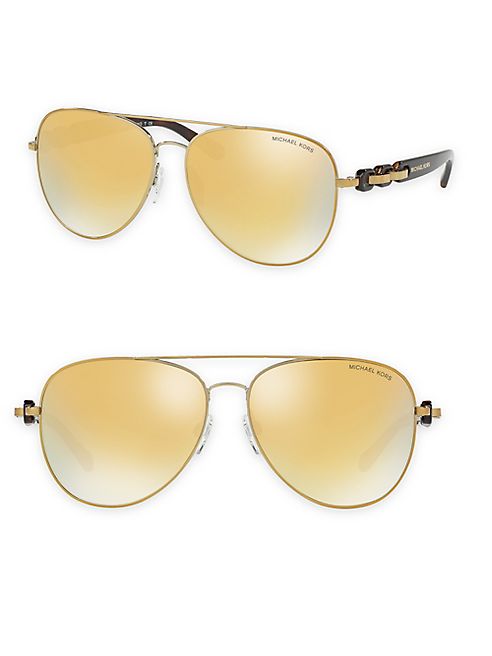 Michael Kors - Pandora 58MM Mirrored Aviator Sunglasses