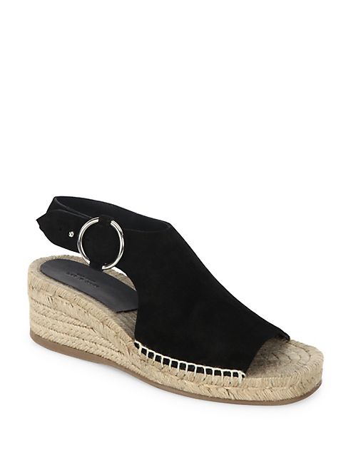 Rag & Bone - Calla Leather Espadrille Platform Wedge Sandals