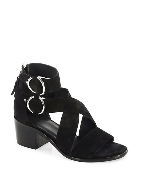 Rag & Bone - Mari Suede Mid-Heel Sandals