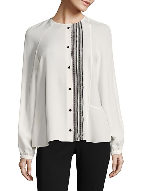 Derek Lam - Silk Button Front Blouse