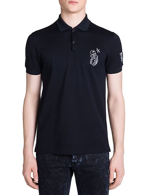 Lanvin - Embroidered Arrow Slim-Fit Polo