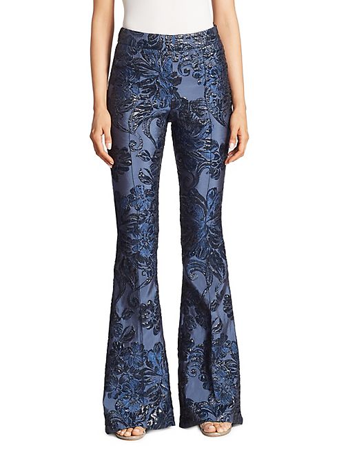 St. John - Floral Brocade Pants