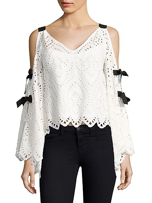 Nanette Lepore - Hook Line Sinker Eyelet Top