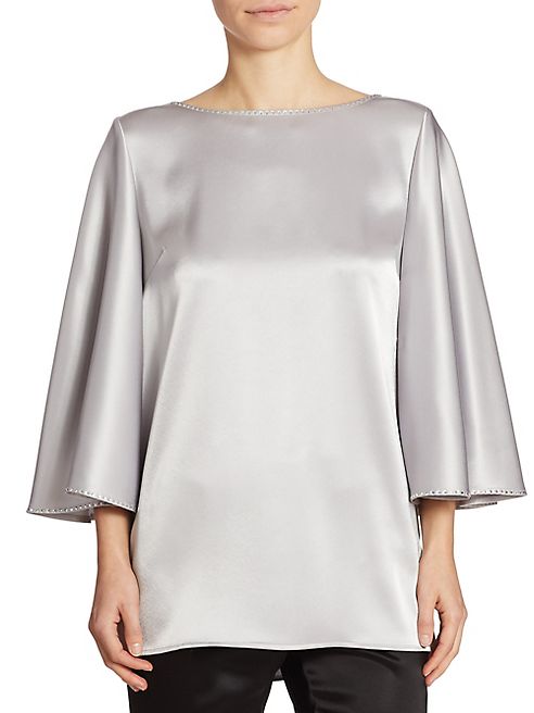 St. John - Liquid Satin Cape Top