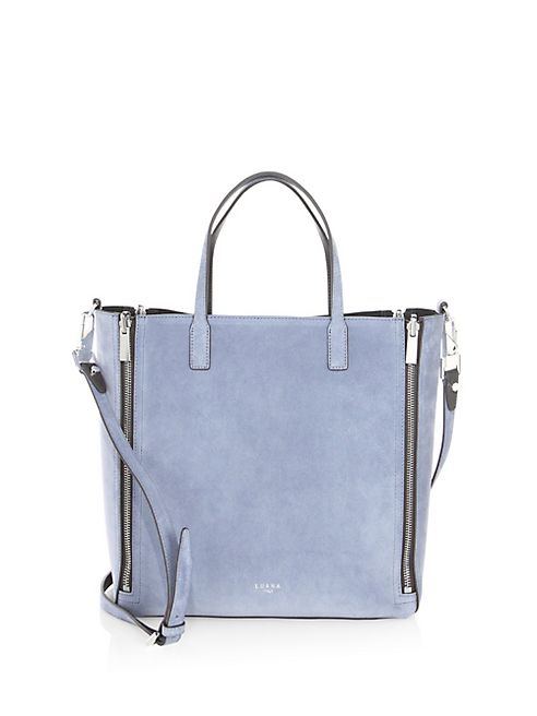 Luana Italy - Piper Mini Zip Reversible Leather & Suede Tote