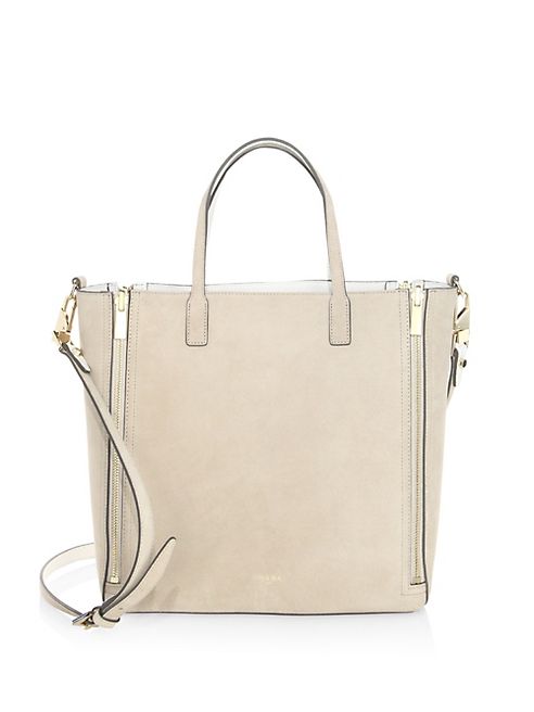 Luana Italy - Piper Mini Zip Reversible Leather & Suede Tote