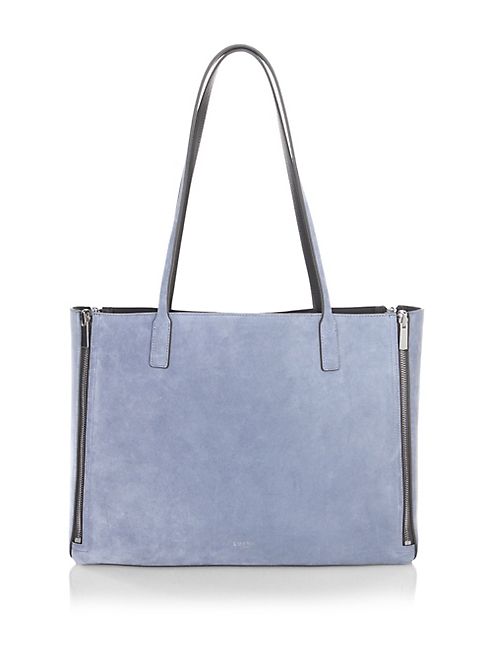 Luana Italy - Riley Reversible Leather & Suede Tote