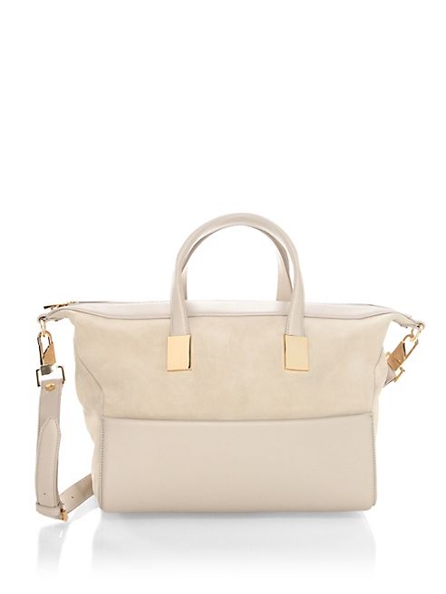 Luana Italy - Circe Medium Leather & Suede Satchel