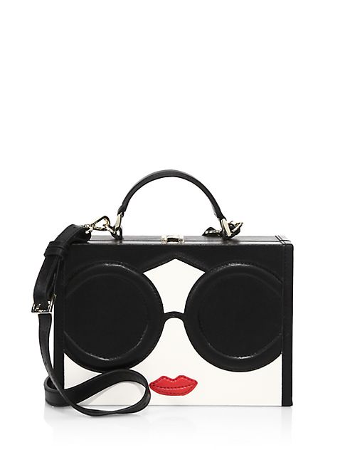 Alice + Olivia - Stace Face Leather Crossbody Bag