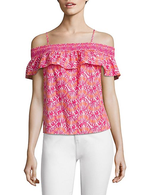 Vineyard Vines - Cold-Shoulder Shell-Print Top