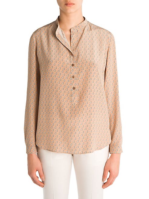 Stella McCartney - Eva Mini Dog-Print Silk Shirt