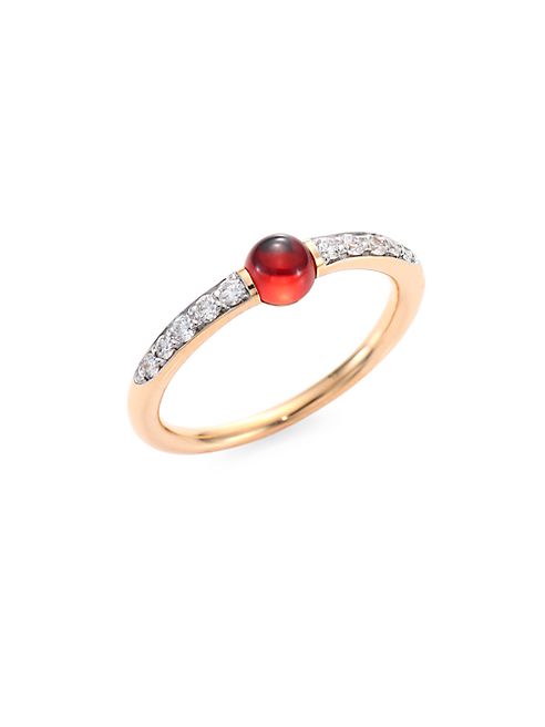 Pomellato - M'Ama Non M'Ama Diamond, Garnet & 18K Rose Gold Ring