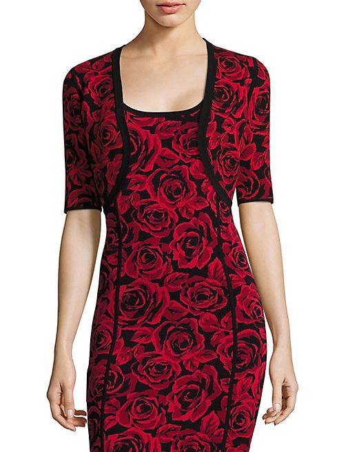 Michael Kors Collection - Rose Jacquard Shrug