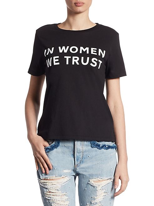 Jonathan Simkhai - In Women We Trust Pima Cotton Tee