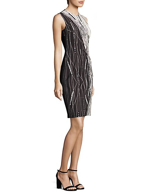 Carmen Marc Valvo - Printed Sheath Dress