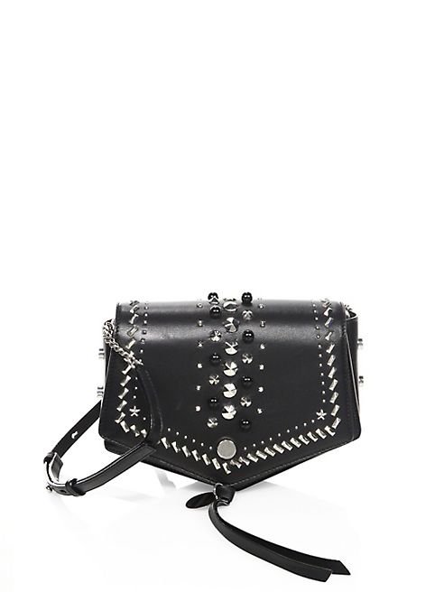 Jimmy Choo - Arrow Studded Leather Crossbody Bag