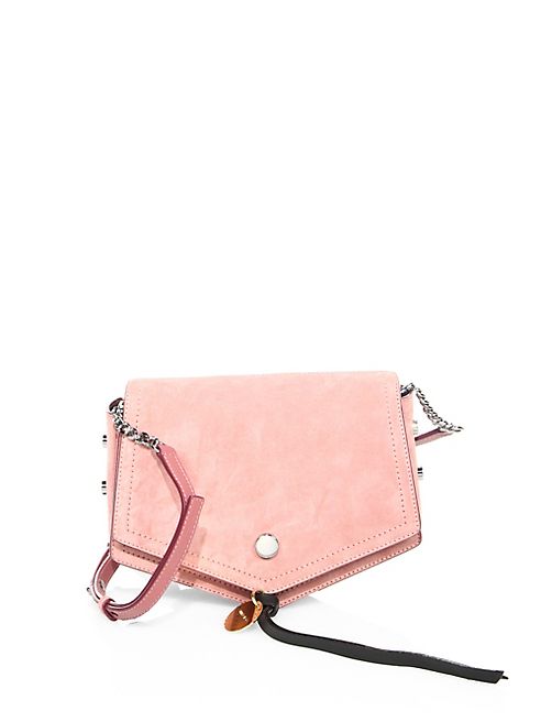 Jimmy Choo - Arrow Studded Suede Crossbody Bag