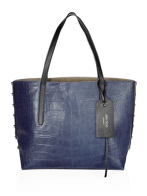 Jimmy Choo - Twist East West Croc-Embossed Leather Tote