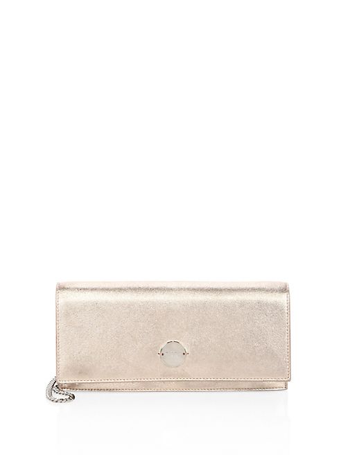 Jimmy Choo - Fie Metallic Leather Chain Clutch