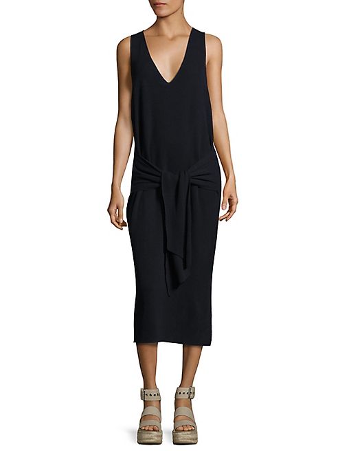 Rag & Bone - Michelle Tie-Waist Rib-Knit Sweater Dress