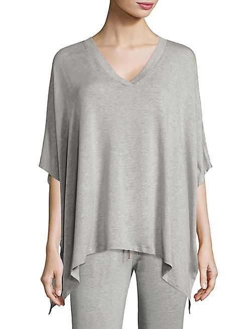 Beyond Yoga - V-Neck Asymmetrical Hem Poncho