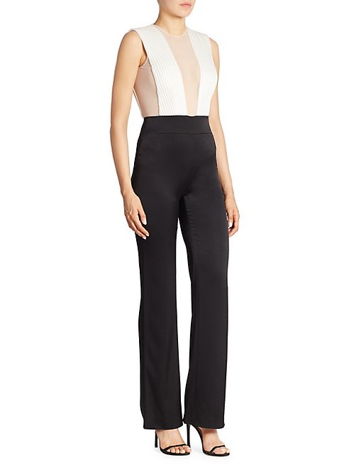 Galvan - Tuxedo Colorblock Jumpsuit