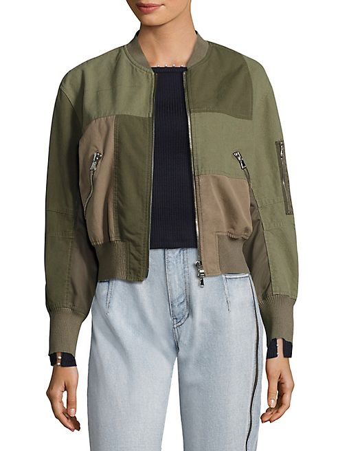 3.1 Phillip Lim - Patchwork Cotton Bomber Jacket