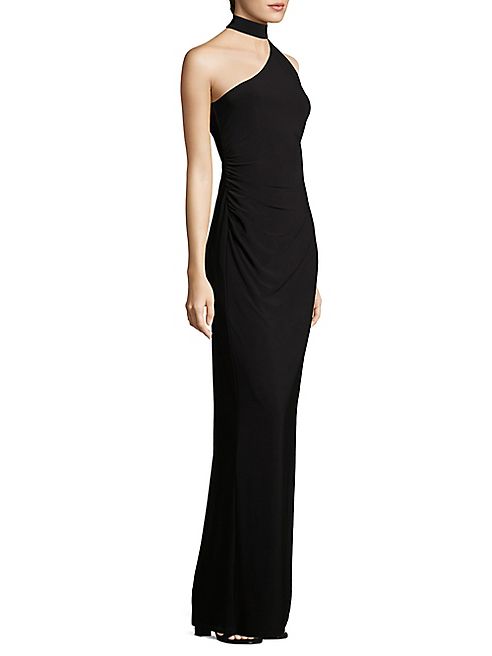 Laundry by Shelli Segal - Choker One-Shoulder Gown