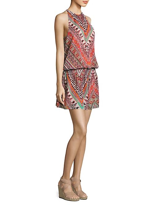 Ramy Brook - Herringbone Printed Chiffon Dress