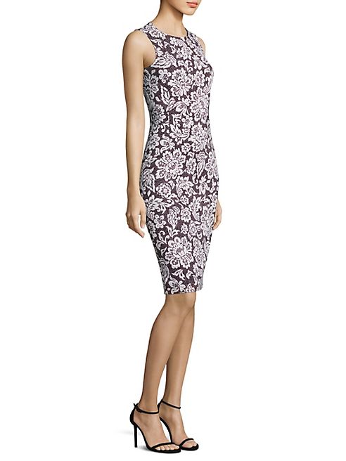 Michael Kors Collection - Lace Crewneck Sheath Dress