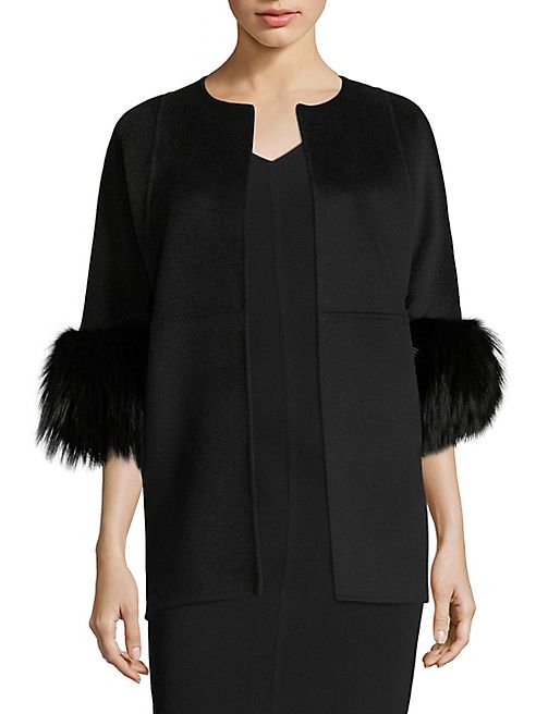 Michael Kors Collection - Fox Fur Wool Jacket