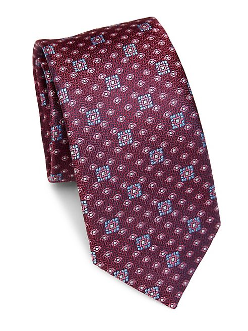 Saks Fifth Avenue Collection - Diamond Square Silk Tie