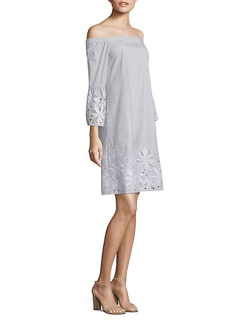 Lafayette 148 New York - Palmira Embroidered Off-The-Shoulder Dress