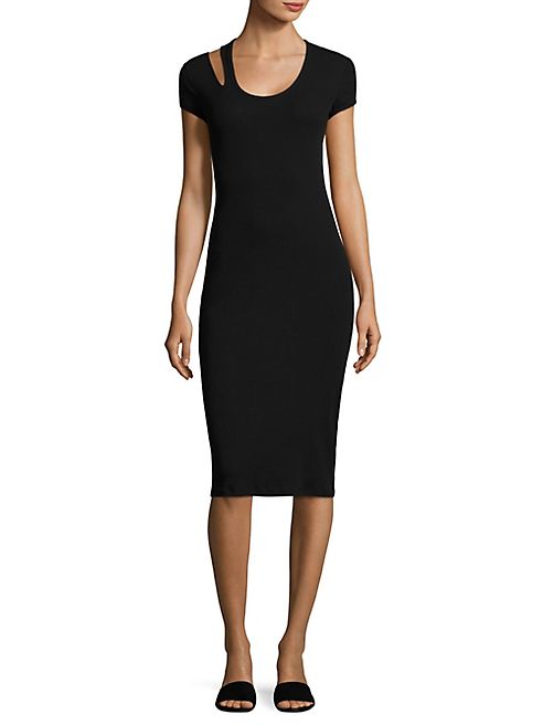 Helmut Lang - Cutout Cotton Midi Dress