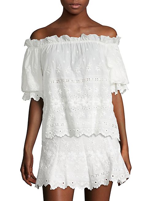 LOVESHACKFANCY - Carrie Off-the-Shoulder Top