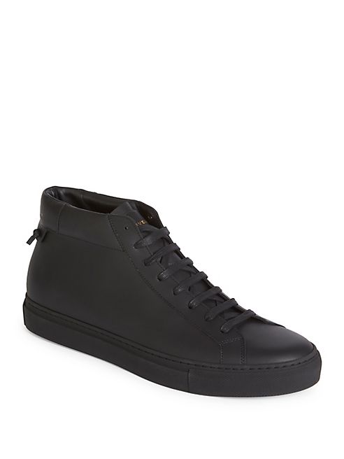 Givenchy - Urban Street Leather Mid-Top Sneakers