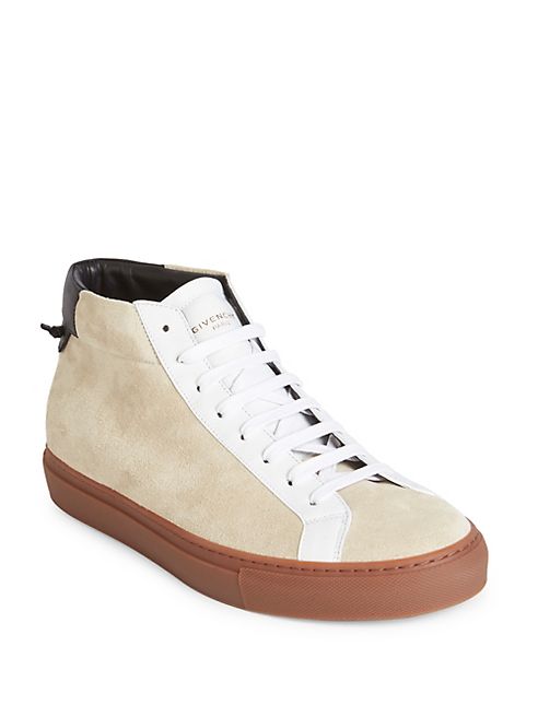 Givenchy - Urban Street Leather Mid-Top Sneakers