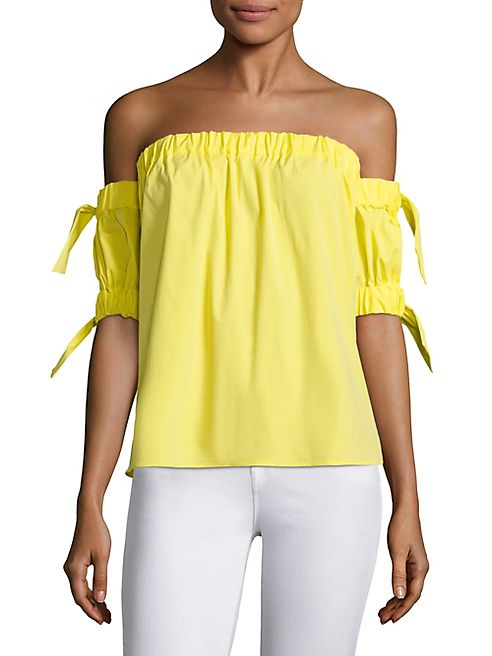 MILLY - Bow Off-The-Shoulder Top