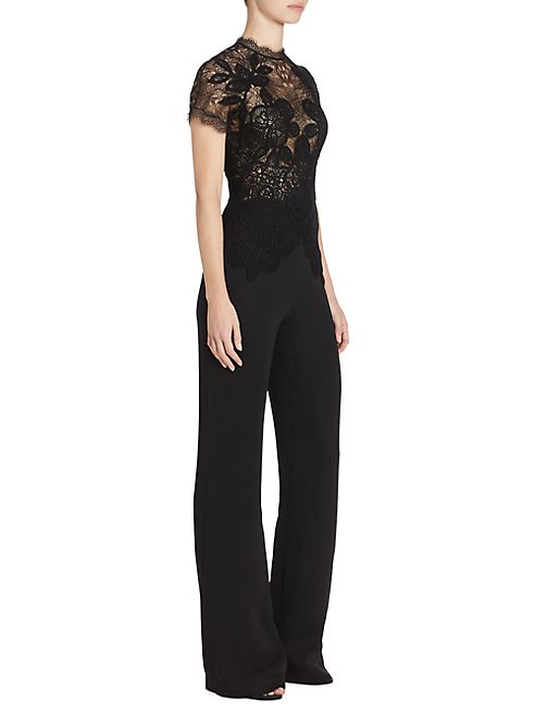 Jonathan Simkhai Collection - Short Sleeve Lace Jumpsuit