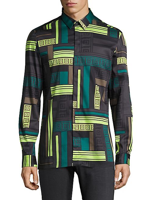 Versace Collection - Tetris Frame Casual Button Down Shirt